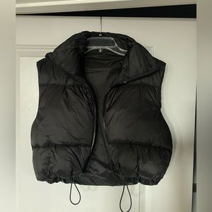 cropped puffer vest